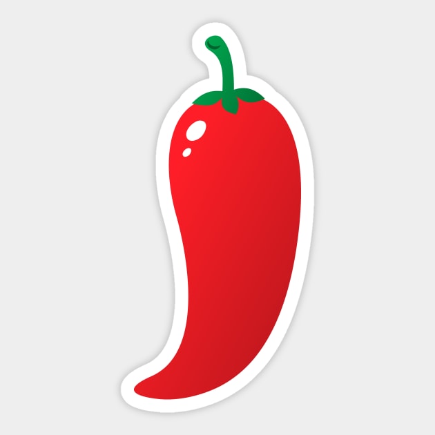 Red, hot jalapeno chili pepper sticker Sticker by Mhea